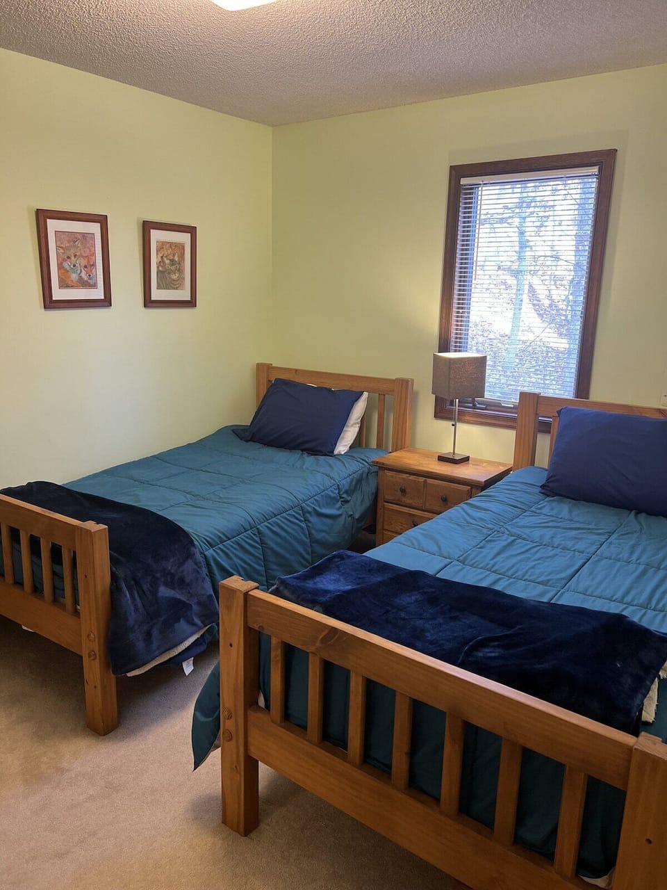 Third bedroom with two twin beds - basement level 
