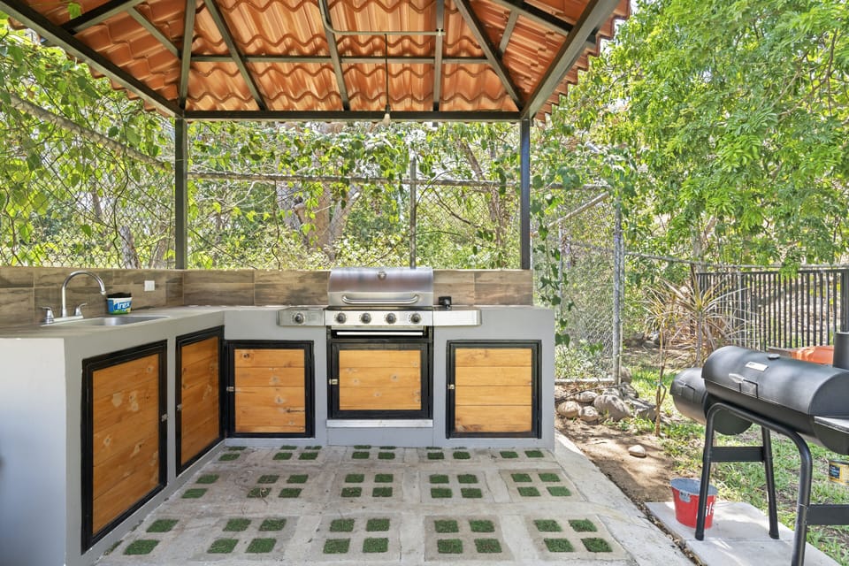 The BBQ Pavilion is a shared amenity for guests.  Grill up dinner and meet fellow travelers around the BBQ.