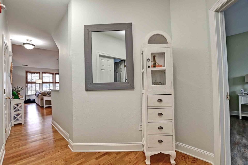 Hallway to main living from bedrooms