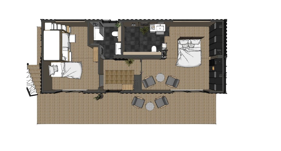 Luxury Bungalow, 2 Bedrooms, Patio | Premium bedding, down comforters, memory foam beds, in-room safe