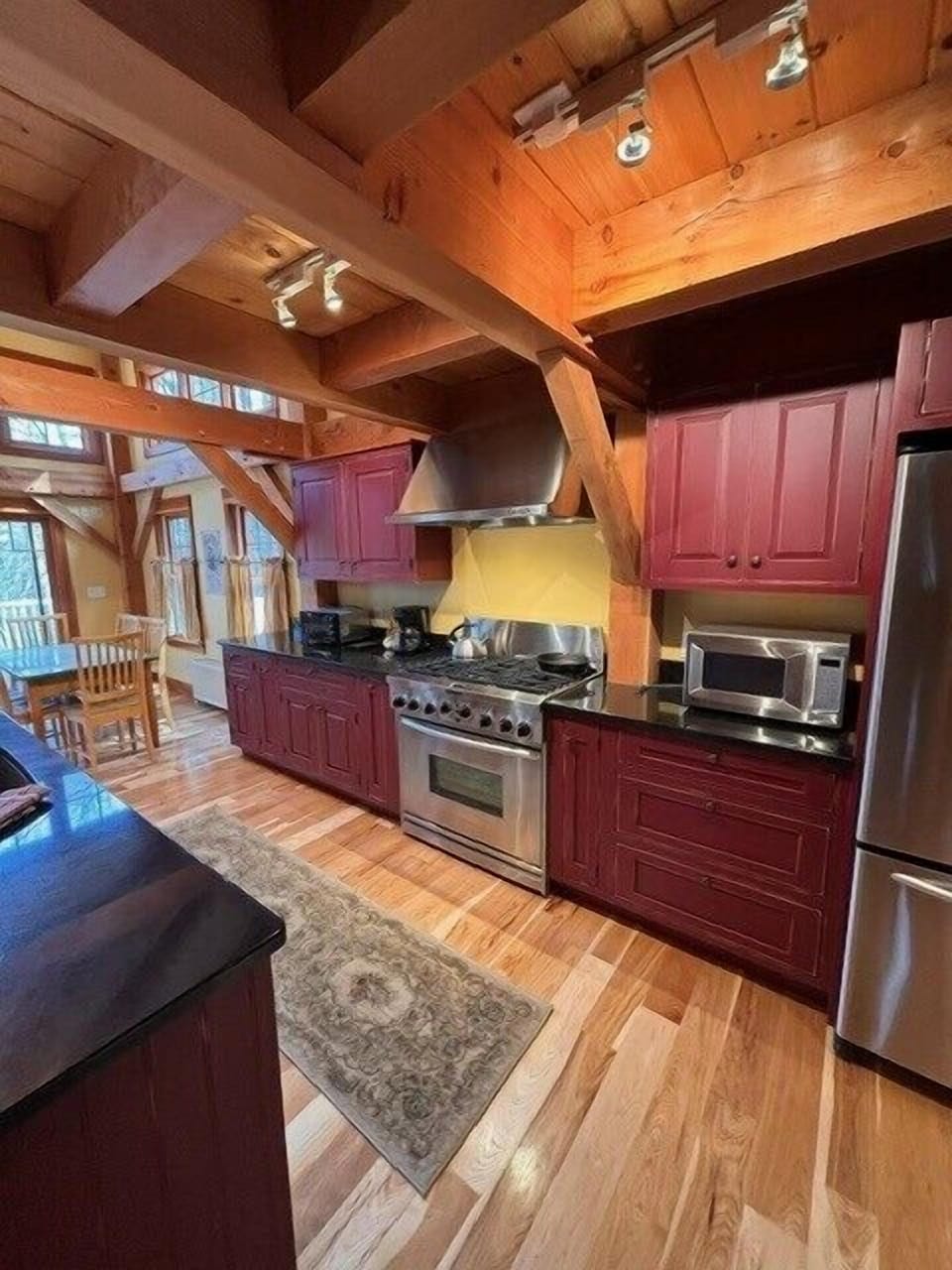 updated appliances in the kitchen