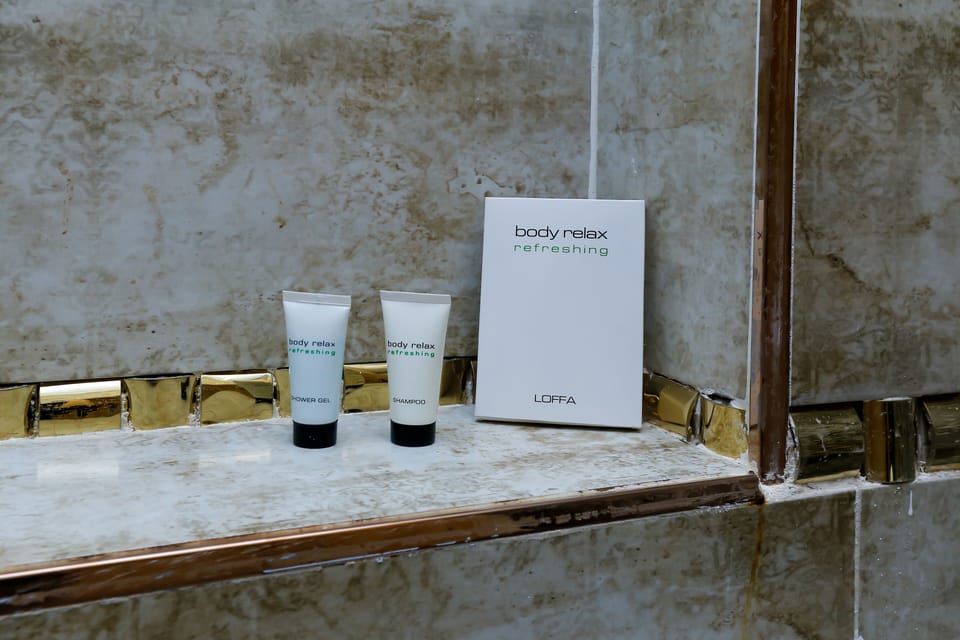 Rainfall showerhead, free toiletries, hair dryer, bathrobes