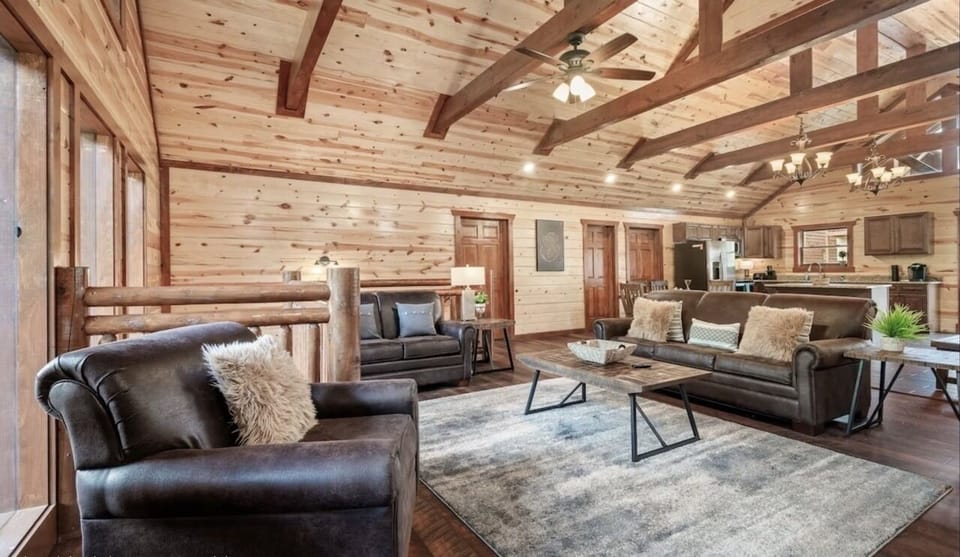 Main floor open floor plan. Includes 4 bedrooms. No stairs needed to access.