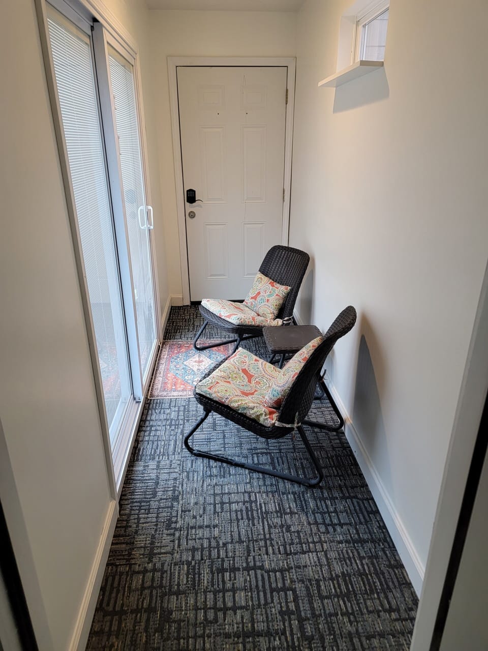 Breezway seating, view of backyard
