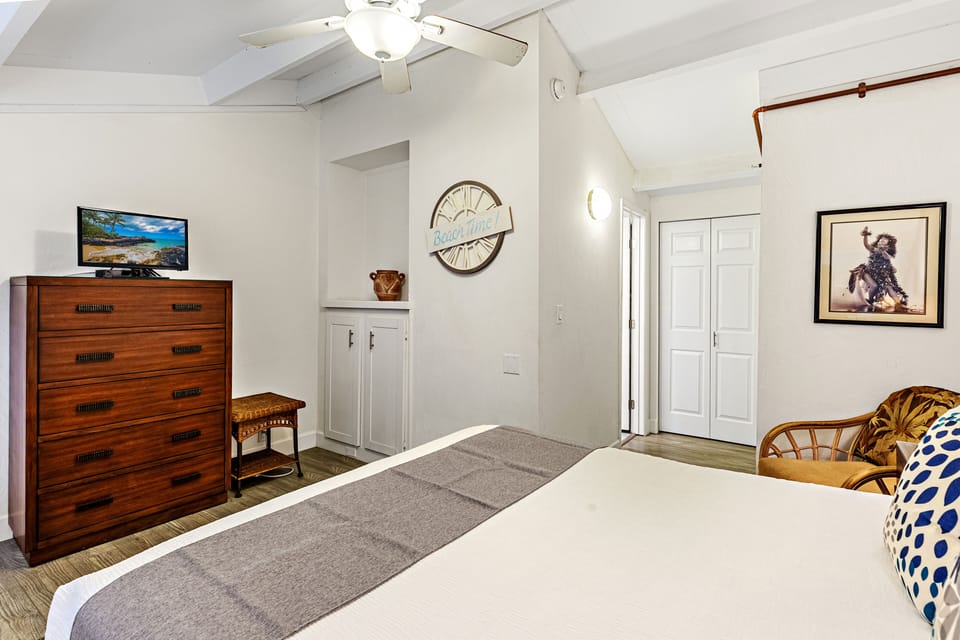 Flat-screen TV in the bedroom
