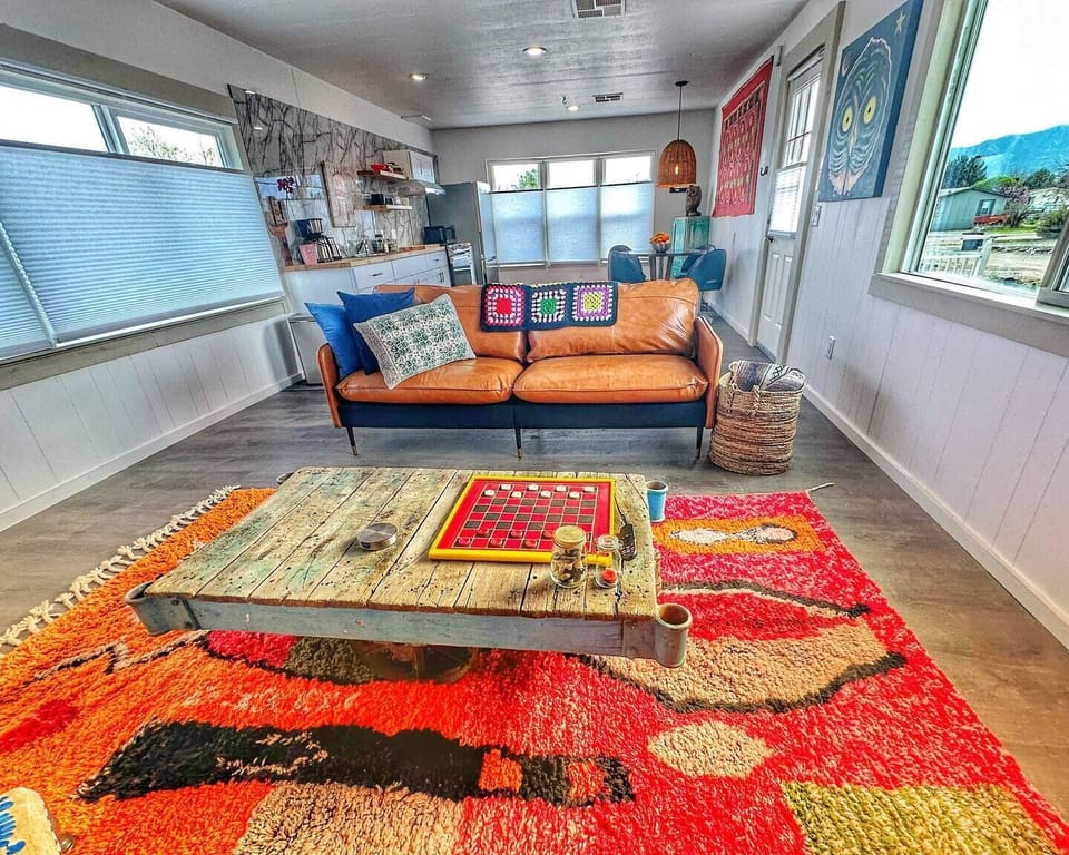 At just under 1000 sqft, this isn't the largest home on the block but the large living space gives it a spacious feel.