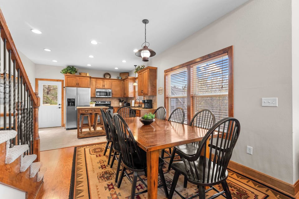 The open concept keeps everyone together and part of the fun, from the living room to the kitchen!