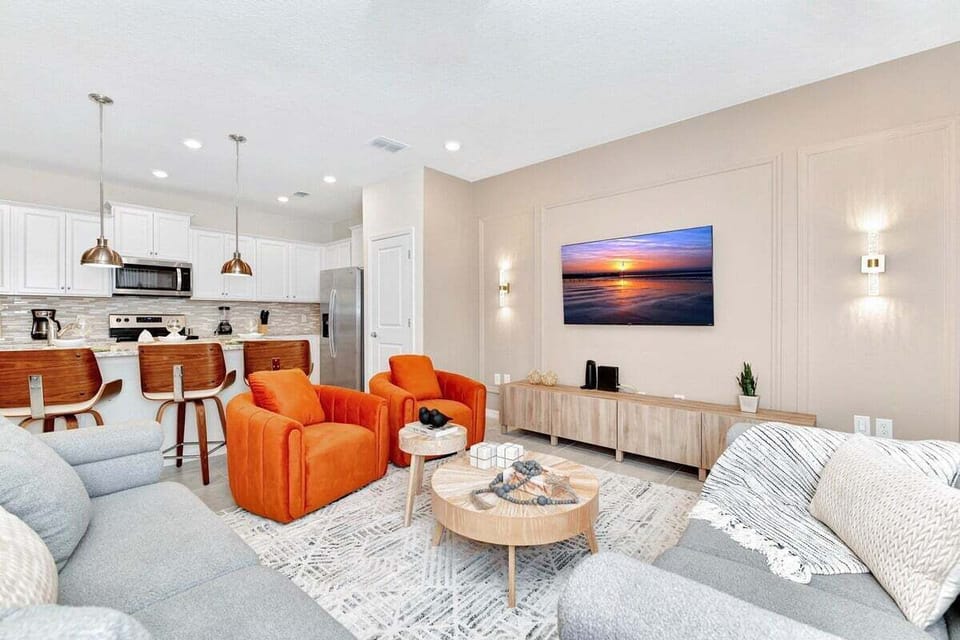 living room with smart tv