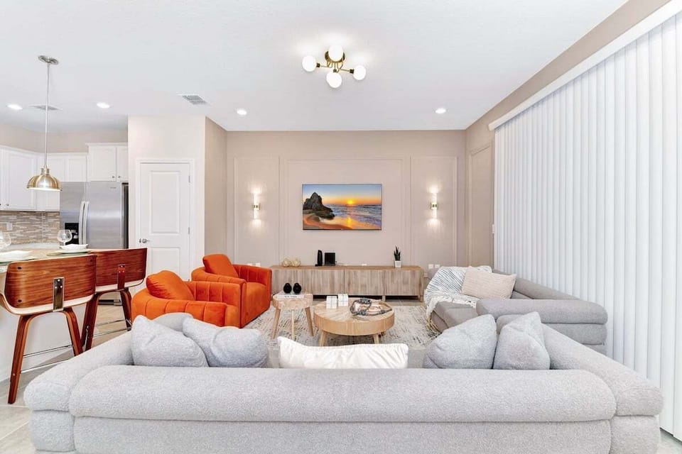 living room with smart tv