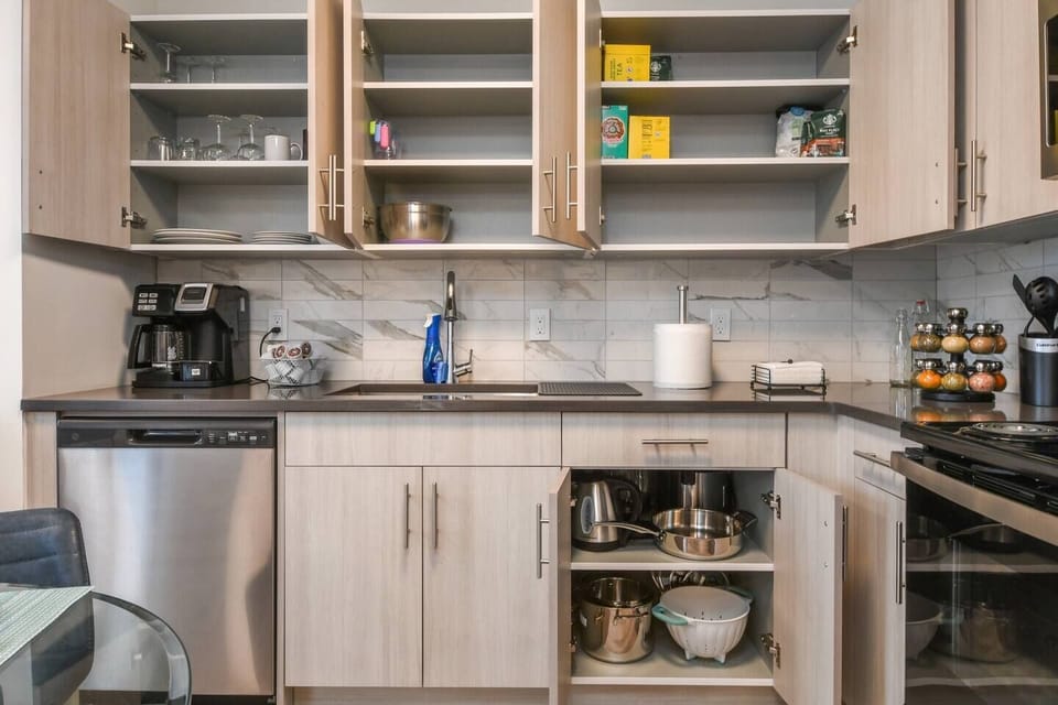 Fully stocked kitchen 