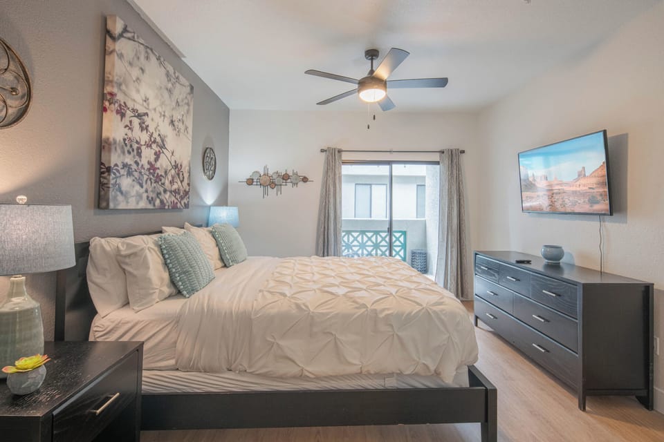 A serene retreat with cozy linens, soft lighting, and a peaceful ambiance that invites restful sleep.