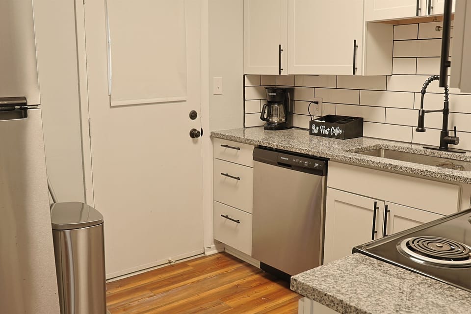 Kitchen-fully equipped and newly updated with granite countertops and stainless steel appliances