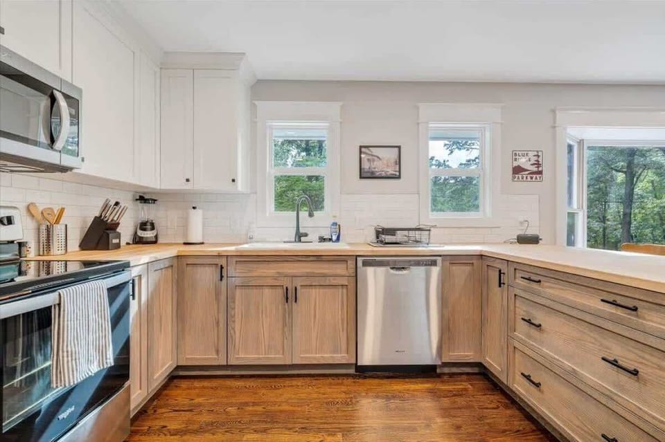 Kitchen fully equipped with modern appliances