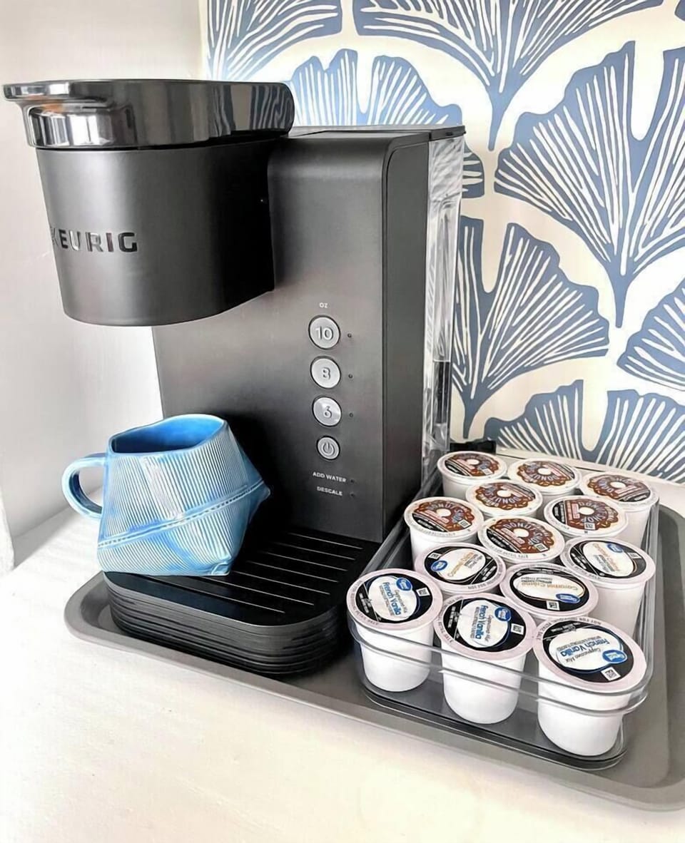 Keurig Coffee and various flavor pods.