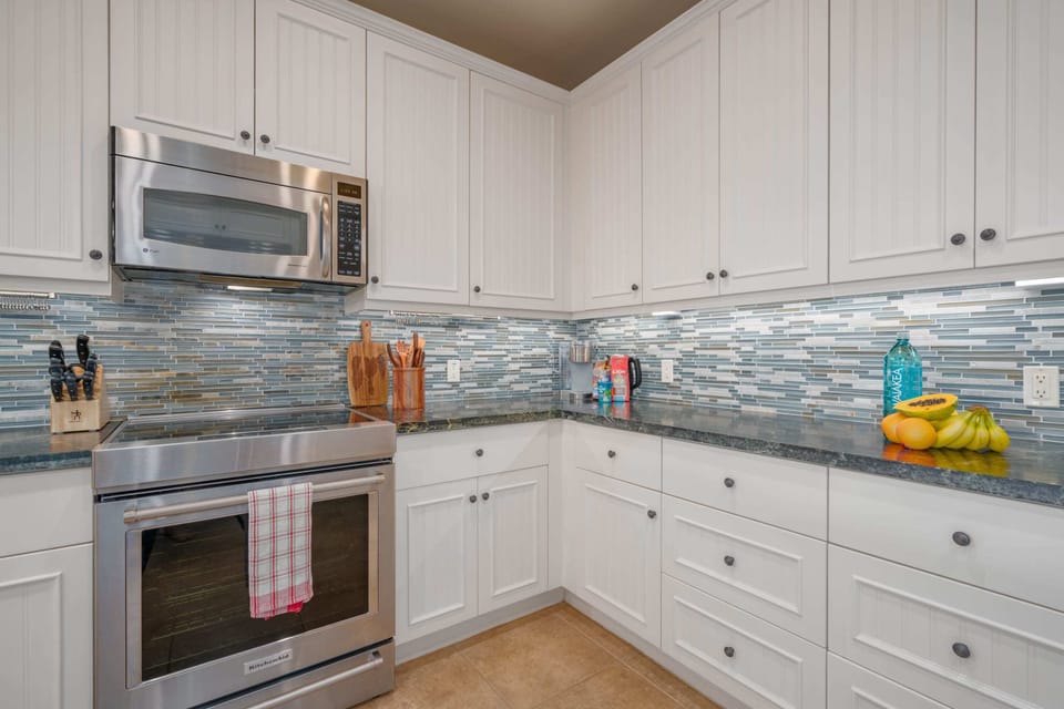 Stainless steel appliances.