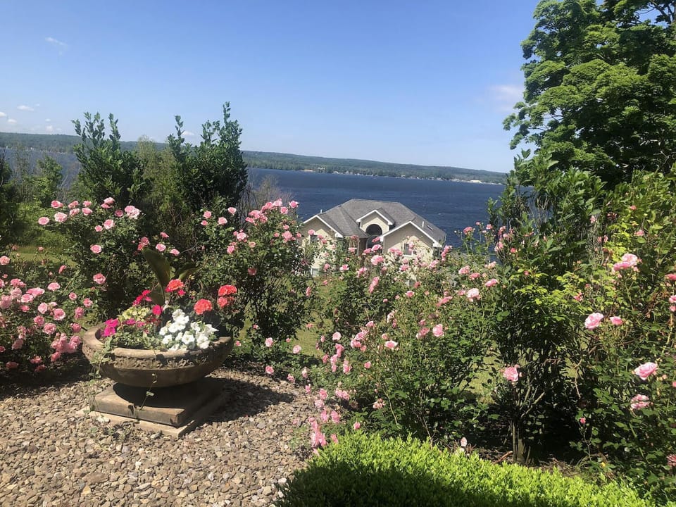 Back porch view of Lake Chautauqua