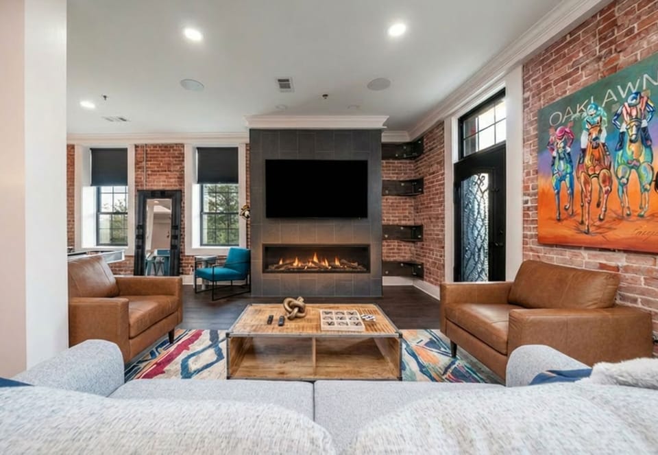 Gather Around the Gas Fireplace in the Living Room