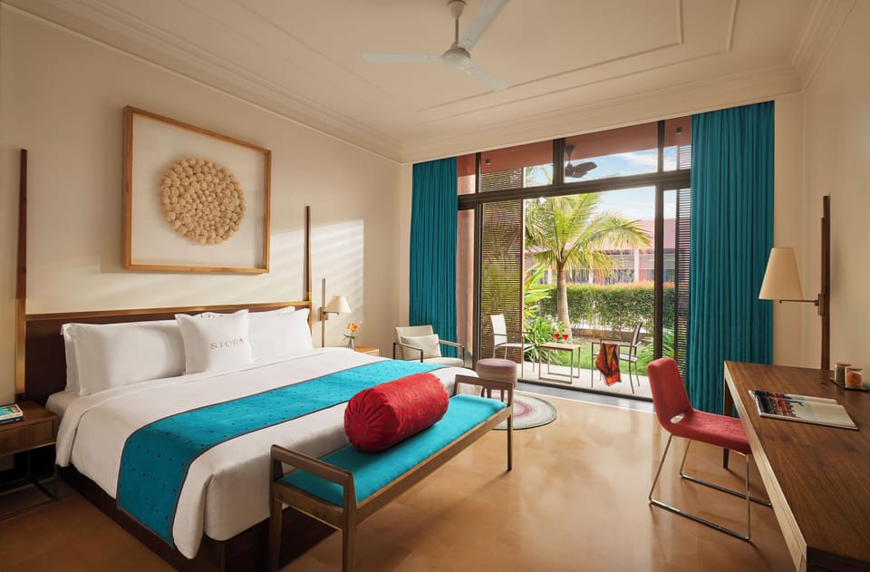 Premium bedding, minibar, desk, laptop workspace