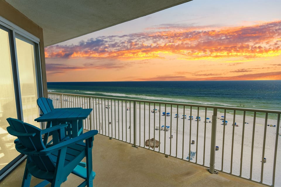 Watch breathtaking sunsets from your private balcony as golden skies paint the ocean horizon.