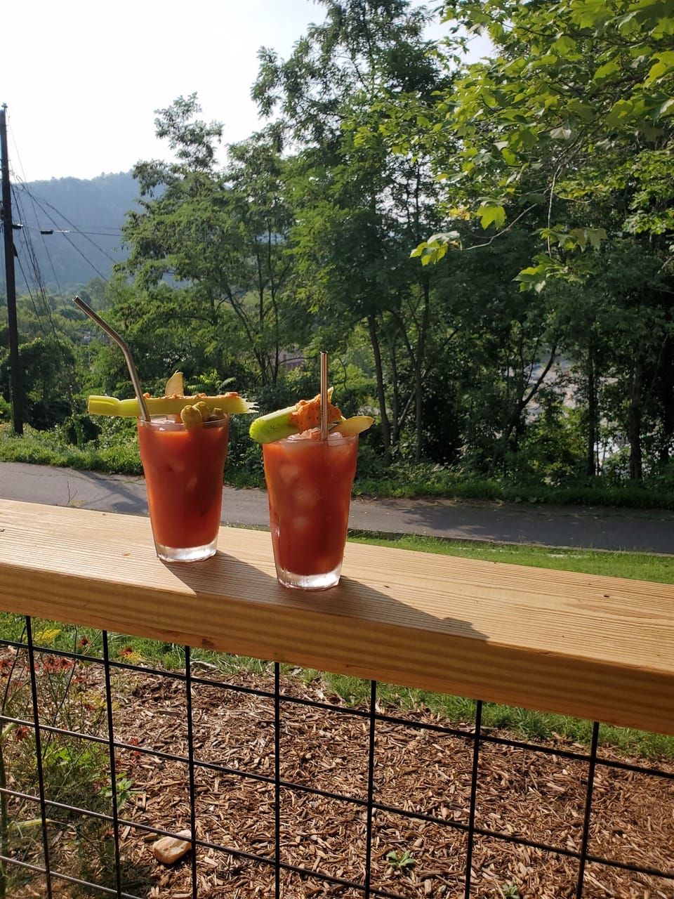 Brunch Beverages on the Front deck