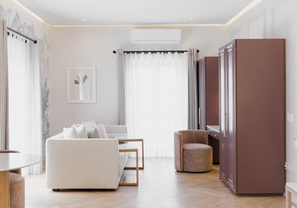 Maria Camille Master Suite King | Living area | 50-inch LCD TV with digital channels, Netflix, MP3 dock