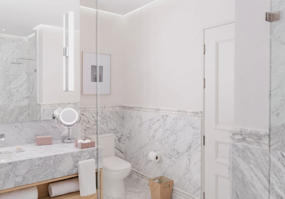Deluxe Suite King | Bathroom | Free toiletries, hair dryer, bathrobes, slippers