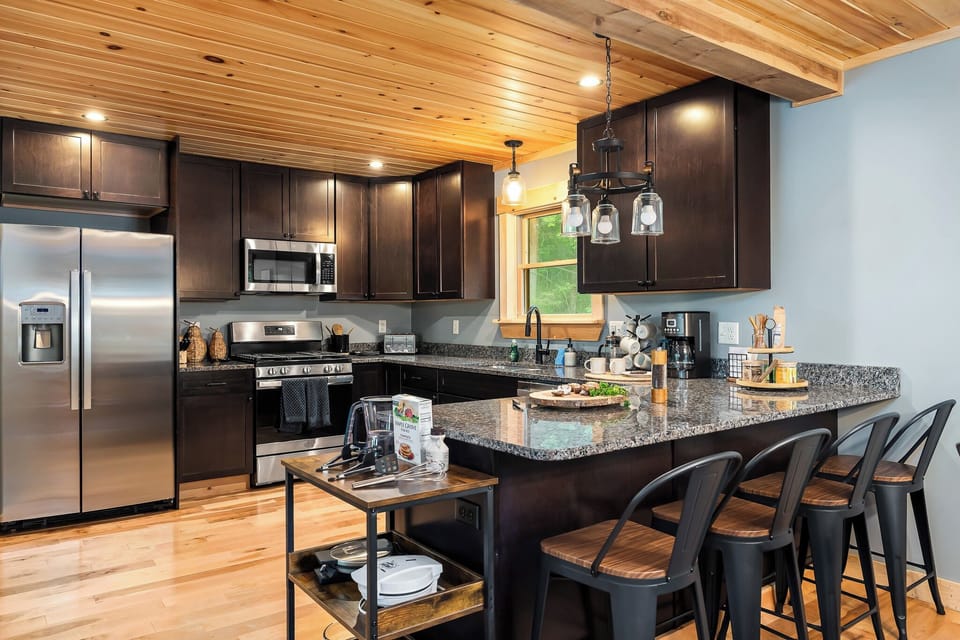 The kitchen serves as the heart of creativity, making meal prep effortless.