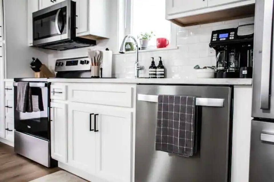 Here is our fully equipped kitchen where you can have everything needed to make a nice homemade meal.