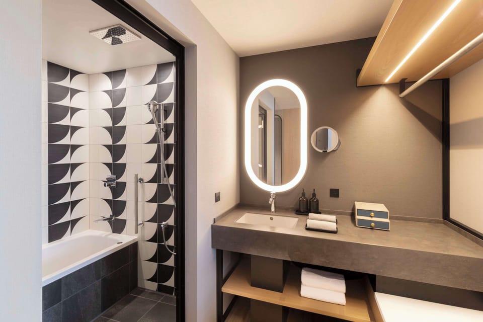 Free toiletries, hair dryer, slippers, bidet