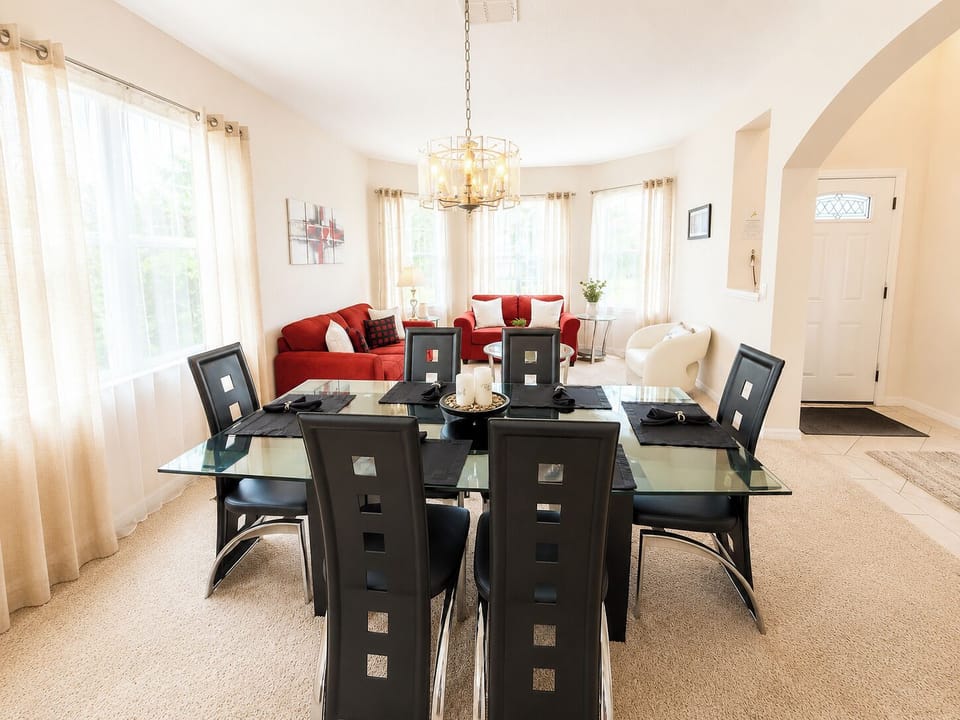 Dining table seating for 6.