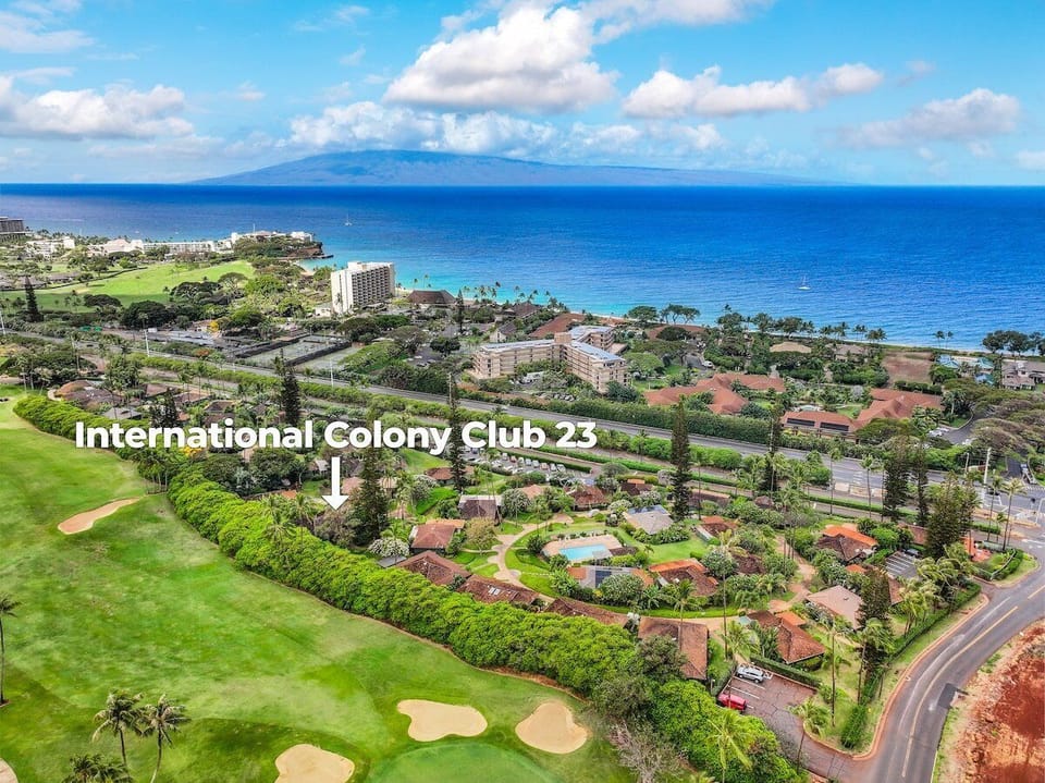 Breathtaking aerial view of the International Colony Club resort community