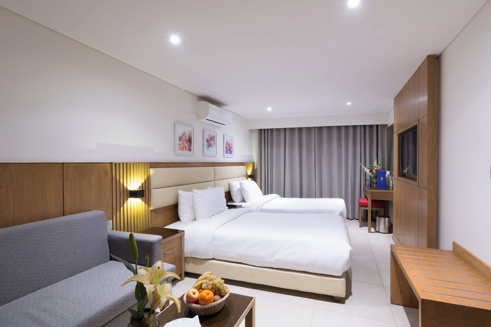 Deluxe Queen Room with Two Queen Beds | Desk, iron/ironing board, WiFi (free)