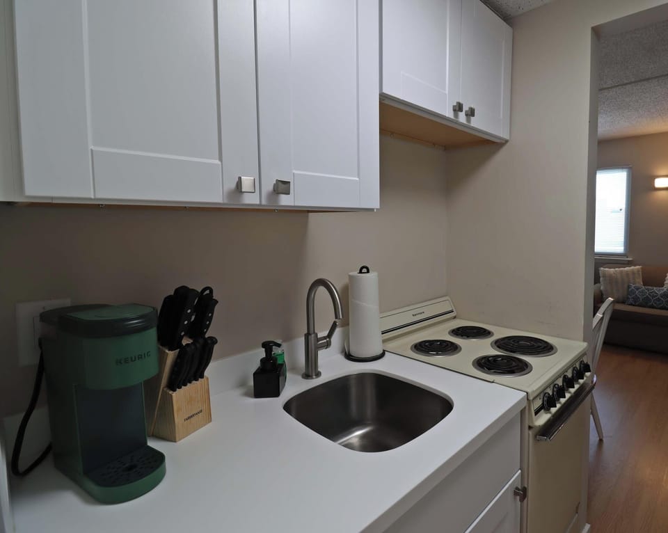 Full Kitchen - micro, oven, stove, coffee maker, fridge, etc