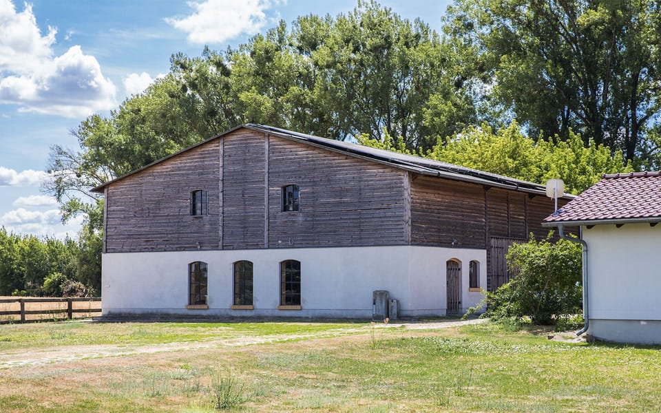 Our barn, stored with table tennis board, bicycles and kayaks for your use