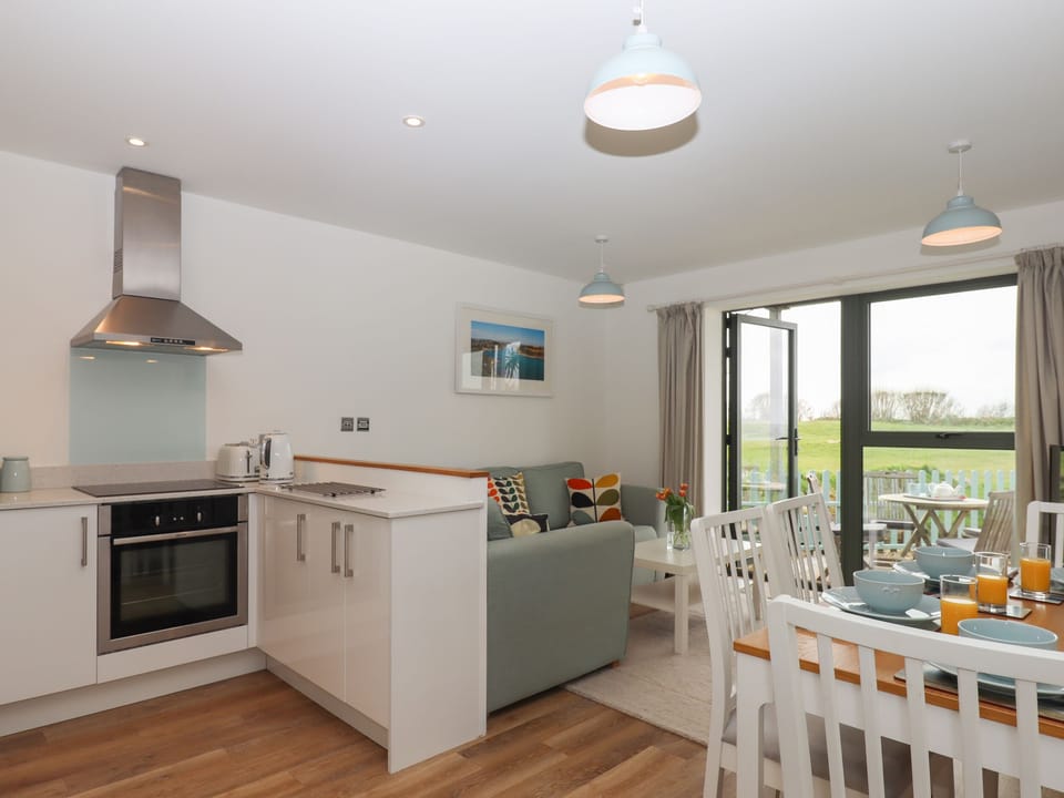 Fridge, dishwasher, electric kettle, toaster
