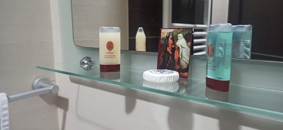 Shower, hair dryer (on request), towels, soap