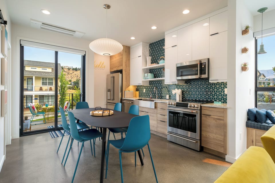 High-end fully equipped kitchen with custom cabinetry