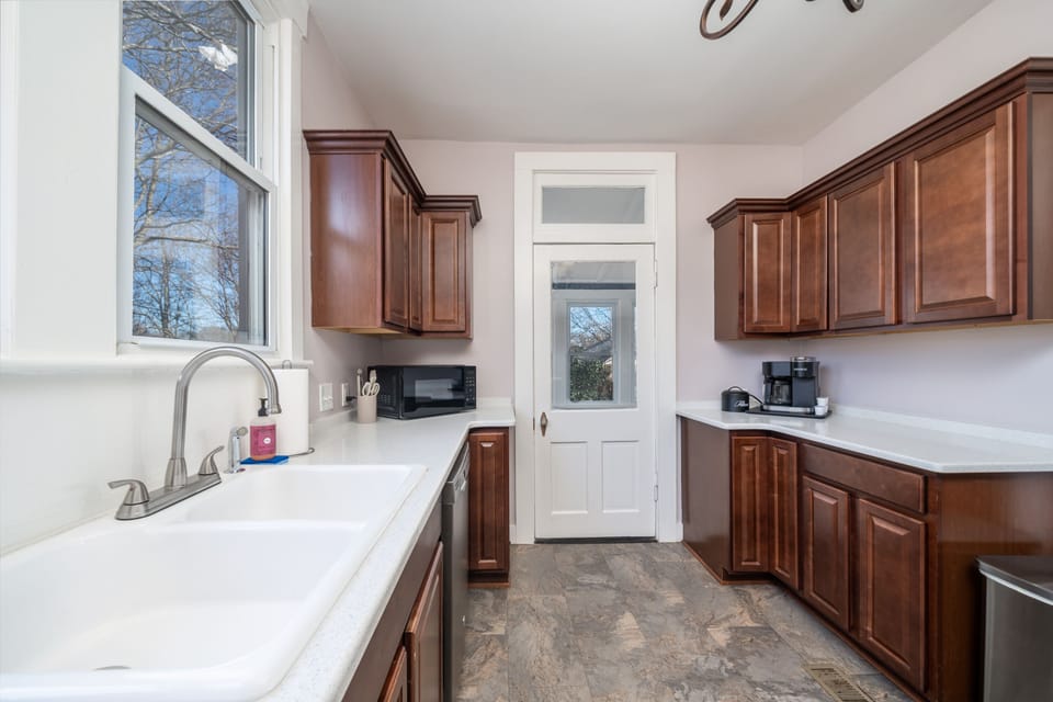 Modern galley style kitchen