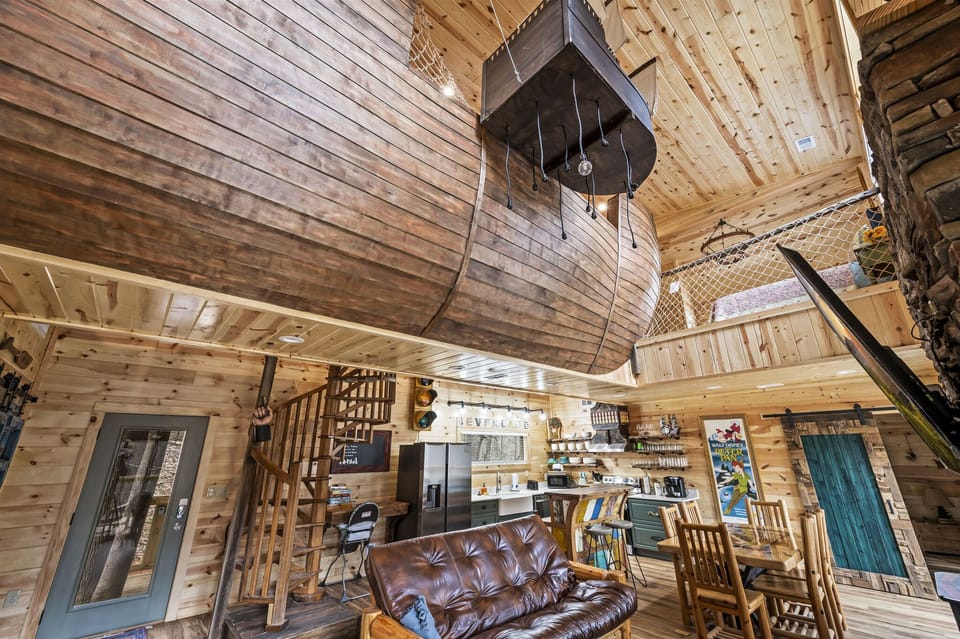 Neverland's cozy living area
