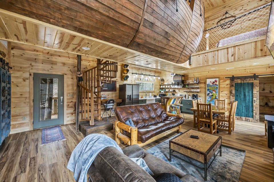 Neverland's cozy living area