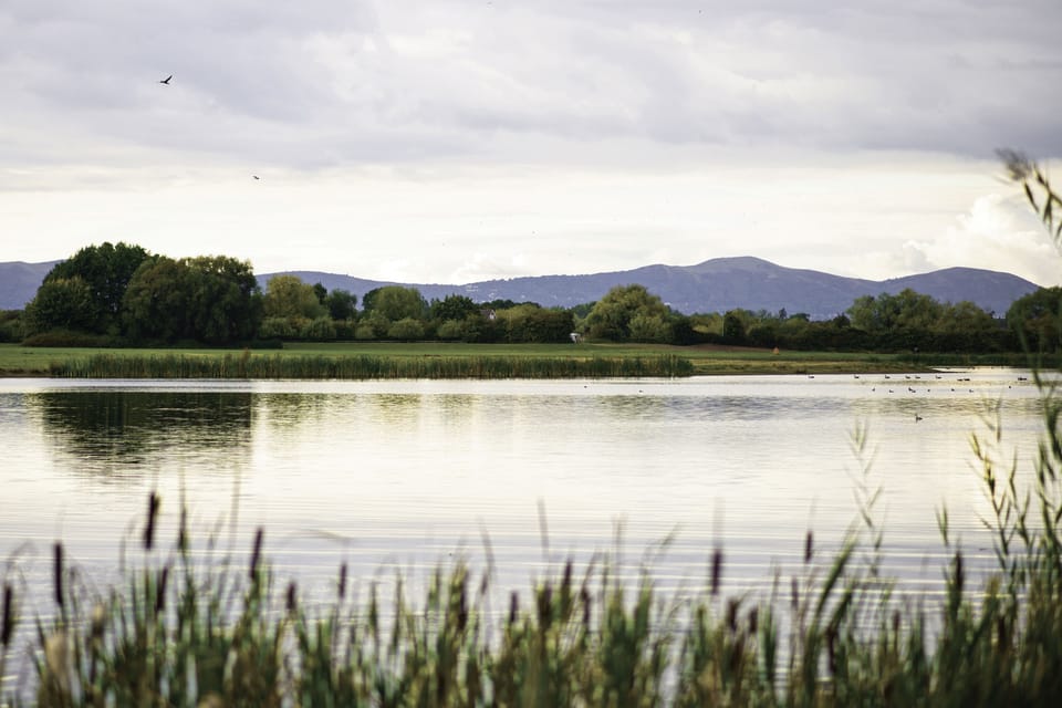 The beautiful lake with the Malvern Hills as the perfect backdrop