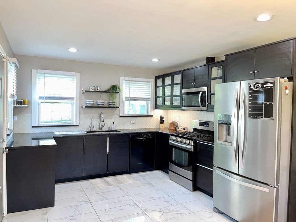 Cook up delicious meals in the fully equipped kitchen.