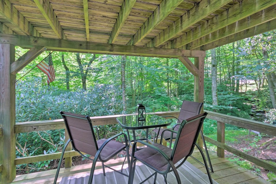 Find peace & tranquility with your own wooded canopy and babbling brook