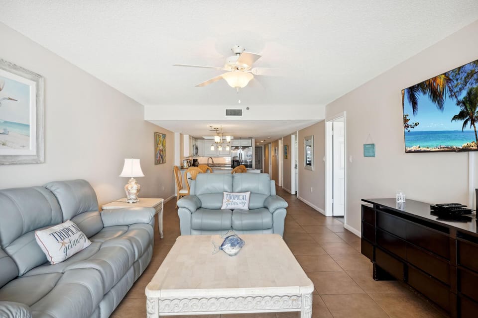 Condo, Multiple Beds (Las Brisas 202) | Living area | TV