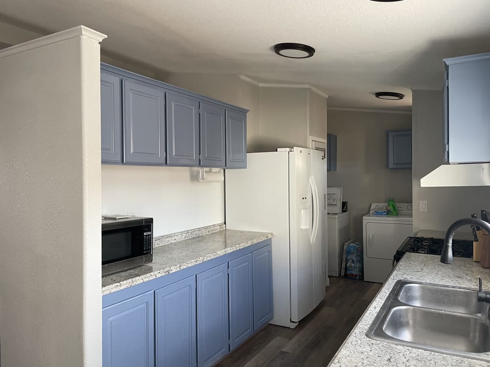 Galley kitchen fully equipped. Onsite laundry.
