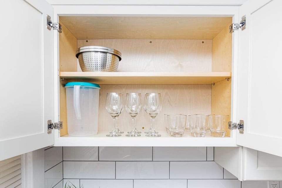 Explore stocked cabinets offering all your culinary needs, making meal preparation a breeze during your stay.