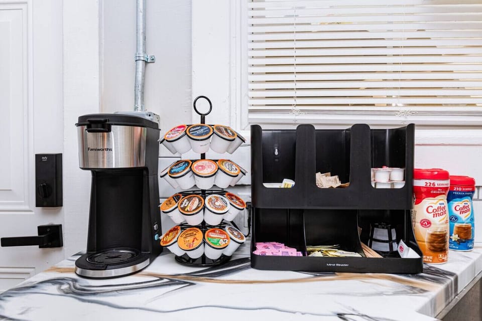 Start your day right at our coffee station, providing everything you need for that perfect cup of joe to kickstart your mornings.
