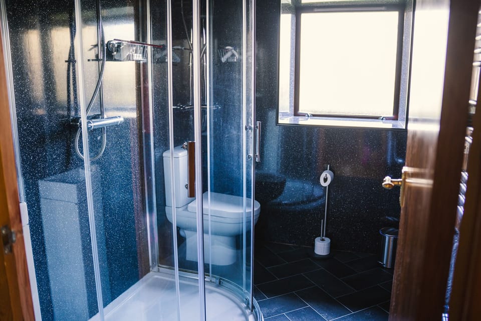 Downstairs bathroom with shower