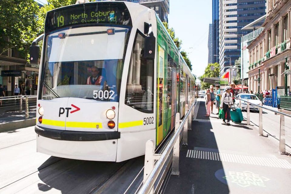 A tram stop located at the corner of La Trobe & Elizabeth St just a 2min walk from us.