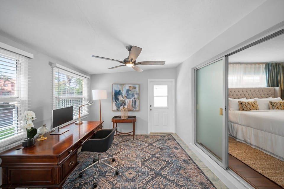 Separate office with access from bedroom 1 and the living areas